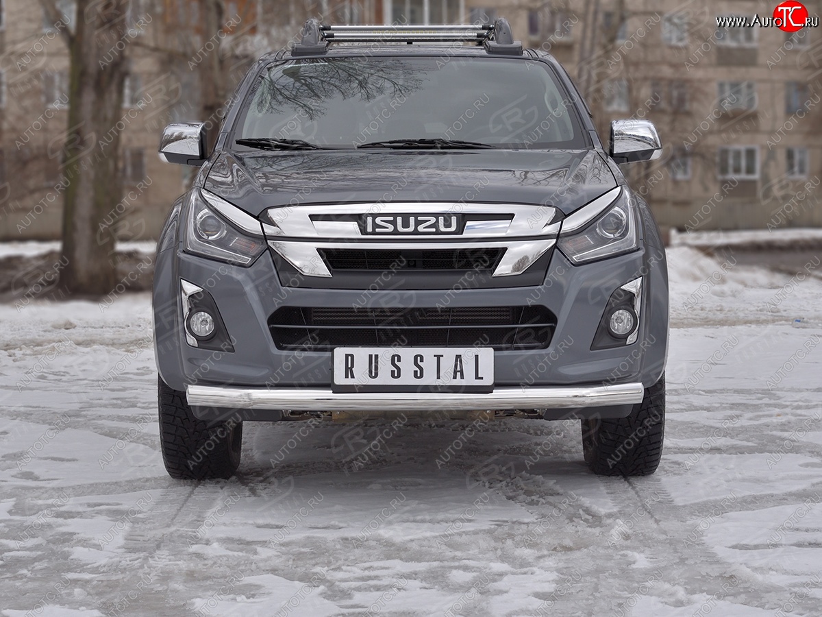 17 399 р. Защита переднего бампера (Ø 76 мм, нержавейка) SLITKOFF  Isuzu D-Max  RT85,TFR DoubleCab (2015-2021) рестайлинг  с доставкой в г. Таганрог