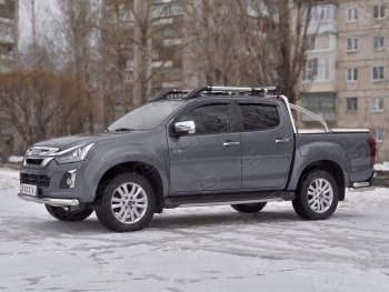 17 399 р. Защита переднего бампера (Ø 76 мм, нержавейка) SLITKOFF  Isuzu D-Max  RT85,TFR DoubleCab (2015-2021) рестайлинг  с доставкой в г. Таганрог. Увеличить фотографию 3