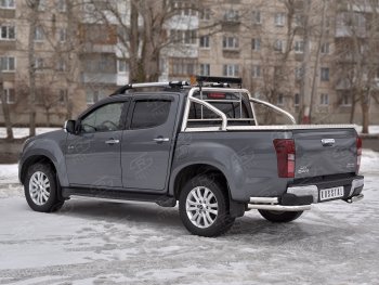 17 999 р. Защита заднего бампера (2 трубы Ø63 мм, нержавейка)  Isuzu D-Max  RT85,TFR DoubleCab (2015-2021) рестайлинг  с доставкой в г. Таганрог. Увеличить фотографию 3