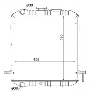 17 449 р. Радиатор двигателя (пластинчатый, 4.3, МКПП) SAT  Isuzu Elf (NPR75) (1993-2004)  дорестайлинг  с доставкой в г. Таганрог. Увеличить фотографию 1