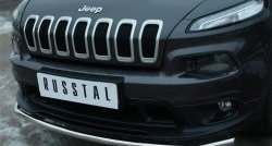 14 549 р. Одинарная защита переднего бампера из трубы диаметром 42 мм SLITKOFF  Jeep Cherokee  KL (2014-2017) дорестайлинг  с доставкой в г. Таганрог. Увеличить фотографию 4