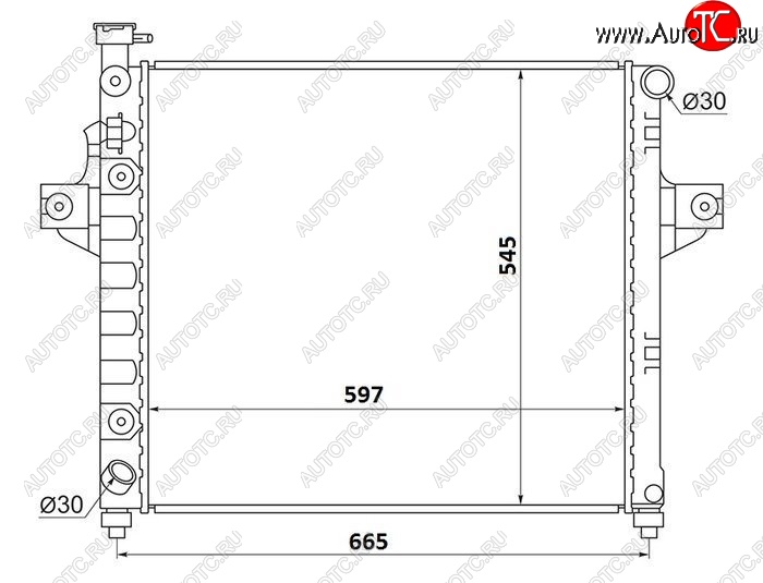 12 599 р. Радиатор двигателя SAT (пластинчатый, 4.0, МКПП/АКПП)  Jeep Grand Cherokee  WJ (1998-2005)  с доставкой в г. Таганрог