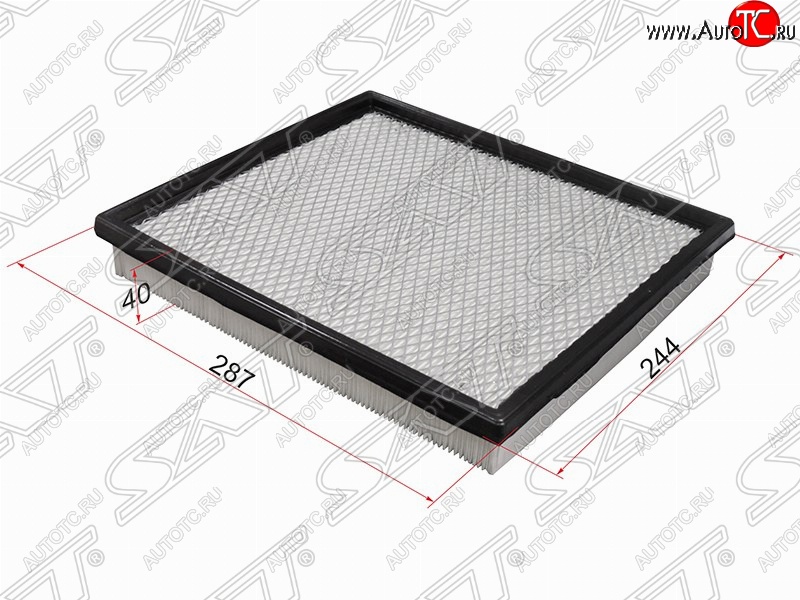 296 р. Фильтр воздушный двигателя SAT (287х244х40 mm)  INFINITI QX56  JA60 (2004-2010), Jeep Grand Cherokee  WJ (1998-2005), Nissan Pathfinder  R51 (2004-2014)  с доставкой в г. Таганрог