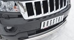 18 749 р. Одинарная защита переднего бампера диаметром 76 мм SLITKOFF Jeep Grand Cherokee WK2 дорестайлинг (2010-2013)  с доставкой в г. Таганрог. Увеличить фотографию 2