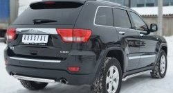 13 899 р. Одинарная защита заднего бампера из трубы диаметром 63 мм SLITKOFF  Jeep Grand Cherokee  WK2 (2010-2013) дорестайлинг  с доставкой в г. Таганрог. Увеличить фотографию 3