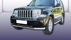 Одинарная защита переднего бампера диаметром 76 мм Slitkoff Jeep (Джип) Liberty (Либерти)  KK (2007-2013) KK