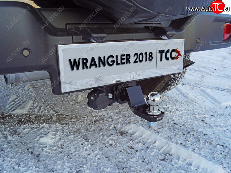 13 599 р. Фаркоп (тягово-сцепное устройство) TCC (2.0T) Jeep Wrangler JL (2018-2024) (Оцинкованный, шар E - оцинкованный)  с доставкой в г. Таганрог