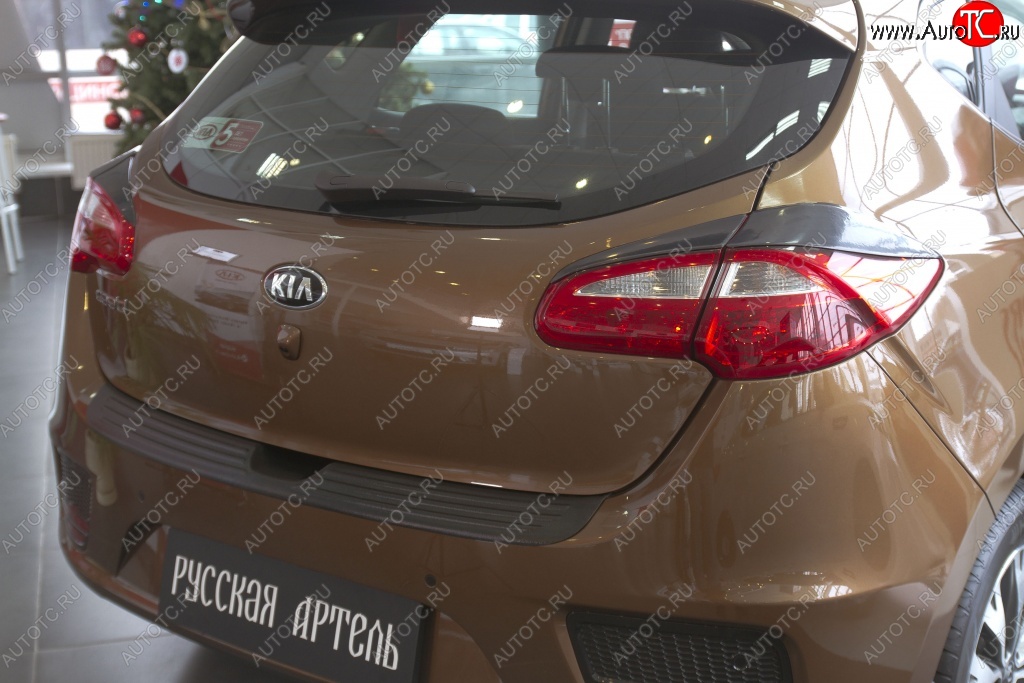 1 399 р. Реснички на фонари RA  KIA Ceed  2 JD (2015-2018) рестайлинг, хэтчбэк (Поверхность глянец (под окраску), Неокрашенные)  с доставкой в г. Таганрог