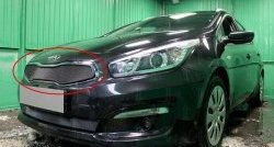 1 469 р. Сетка в решетку радиатора Russtal  KIA Ceed  1 ED (2010-2012) рестайлинг, хэтчбэк 5 дв. (черная)  с доставкой в г. Таганрог. Увеличить фотографию 1