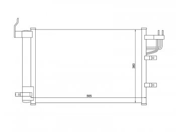 Радиатор кондиционера SAT KIA (КИА) Cerato (Серато)  1 LD (2003-2008) 1 LD седан дорестайлинг, хэтчбэк, седан рестайлинг