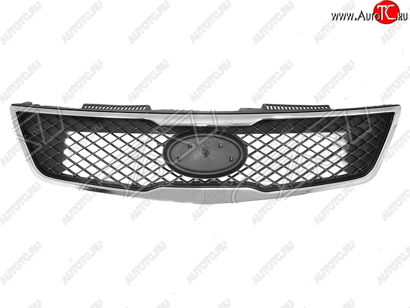 2 879 р. Решётка радиатора SAT (хром молдинг, дорестайлинг) KIA Cerato 2 TD седан (2008-2013) (Неокрашенная)  с доставкой в г. Таганрог
