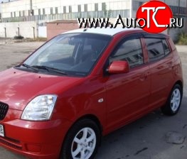 999 р. Комплект дефлекторов окон (ветровиков) 4 шт. (5 дв.) Russtal KIA Picanto 1 SA хэтчбэк 5 дв. дорестайлинг (2003-2007)  с доставкой в г. Таганрог