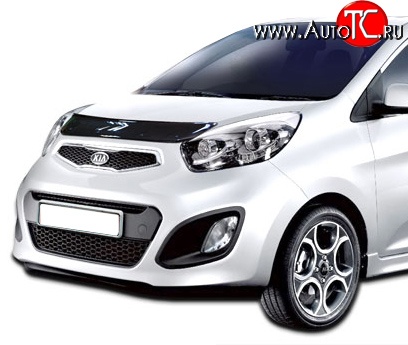 529 р. Дефлектор капота NovLine KIA Picanto 2 TA хэтчбэк 3 дв. дорестайлинг (2011-2015)  с доставкой в г. Таганрог