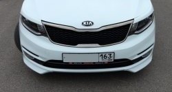 3 799 р. Накладки на передний бампер (рестайлинг) BS KIA Rio 3 QB рестайлинг седан (2015-2017) (Неокрашенная)  с доставкой в г. Таганрог. Увеличить фотографию 2