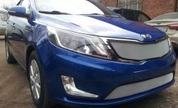 1 539 р. Нижняя сетка на бампер Russtal (хром) KIA Rio 3 QB дорестайлинг седан (2011-2015)  с доставкой в г. Таганрог. Увеличить фотографию 3