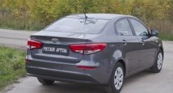 1 169 р. Защитная накладка на задний бампер RA KIA Rio 3 QB рестайлинг седан (2015-2017)  с доставкой в г. Таганрог. Увеличить фотографию 3