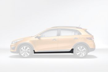 18 949 р. Пластиковый левый порог Оригинал  KIA Rio  X-line (2017-2021)  с доставкой в г. Таганрог. Увеличить фотографию 1