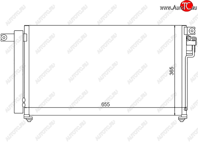 5 849 р. Радиатор кондиционера SAT  KIA Rio ( 2 JB,  4 FB) (2005-2024) дорестайлинг седан, дорестайлинг, хэтчбэк 5 дв., рестайлинг, хэтчбэк 5 дв., рестайлинг седан  с доставкой в г. Таганрог