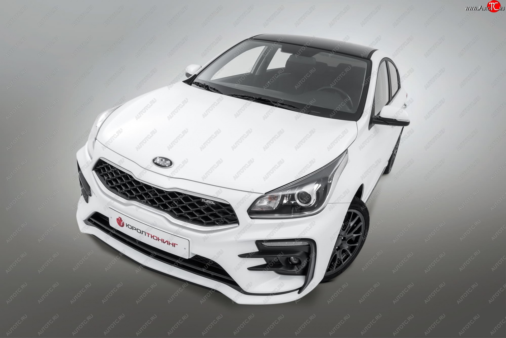 20 799 р. Передний бампер Kudos LUX  KIA Rio  4 FB (2016-2020) дорестайлинг седан (Под прямоугольные ДХО с ПТФ, Неокрашенный)  с доставкой в г. Таганрог