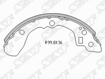 1 099 р. Колодки тормозные задние SAT  KIA Spectra (2000-2009)  с доставкой в г. Таганрог. Увеличить фотографию 1