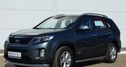 15 999 р. Одинарная защита переднего бампера диаметром 76 мм SLITKOFF  KIA Sorento  XM (2012-2015) рестайлинг  с доставкой в г. Таганрог. Увеличить фотографию 4