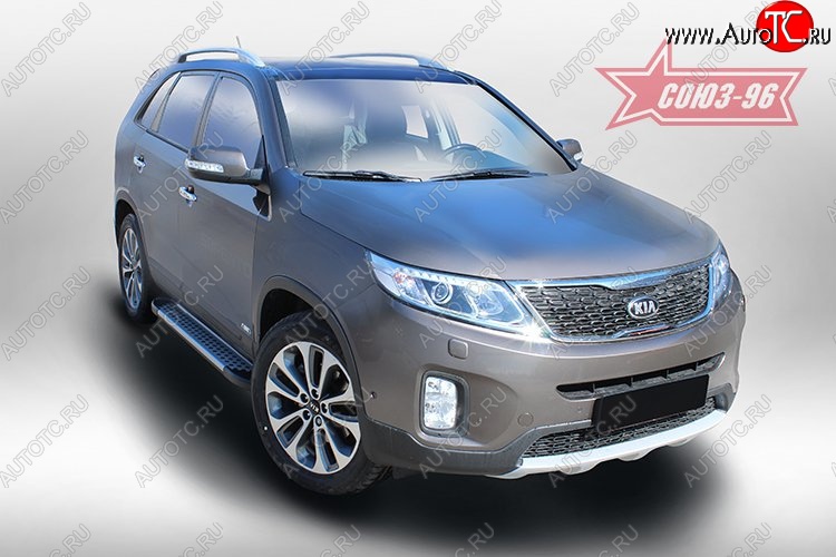 9 764 р. Пороги алюминиевый профиль,Kia Sorento 2013- KIA Sorento XM рестайлинг (2012-2015)  с доставкой в г. Таганрог