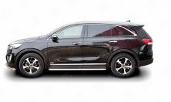 20 749 р. Широкая защита порогов Russtal KIA Sorento UM/Prime дорестайлинг (2014-2018) (Защита порогов с со скосами на торцах (вариант 1))  с доставкой в г. Таганрог. Увеличить фотографию 3