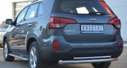 21 649 р. Защита заднего бампера (Ø76 и 42 мм, нержавейка) SLITKOFF KIA Sorento XM рестайлинг (2012-2015)  с доставкой в г. Таганрог. Увеличить фотографию 3