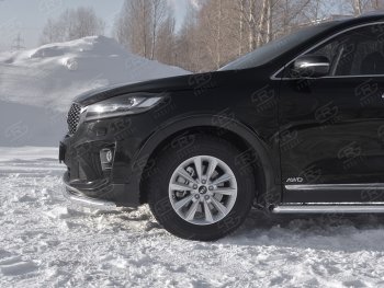 15 349 р. Защита переднего бампера (Ø63 мм, нержавейка) SLITKOFF  KIA Sorento  UM/Prime (2018-2020) рестайлинг  с доставкой в г. Таганрог. Увеличить фотографию 3