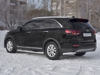 15 799 р. Защита заднего бампера (Ø63 мм уголки, нержавейка) SLITKOFF  KIA Sorento  UM/Prime (2018-2020) рестайлинг  с доставкой в г. Таганрог. Увеличить фотографию 2