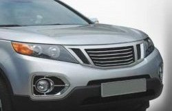 13 299 р. Решётка радиатора CT v2  KIA Sorento  XM (2009-2012) дорестайлинг (Неокрашенная)  с доставкой в г. Таганрог. Увеличить фотографию 1