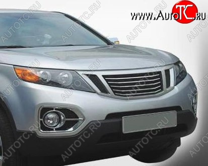 13 299 р. Решётка радиатора CT v2 KIA Sorento XM дорестайлинг (2009-2012) (Неокрашенная)  с доставкой в г. Таганрог