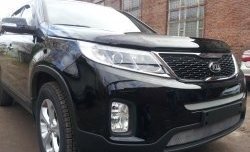 1 539 р. Сетка верхнего воздухозаборника переднего бампера Russtal  KIA Sorento  XM (2012-2015) рестайлинг (хром)  с доставкой в г. Таганрог. Увеличить фотографию 3