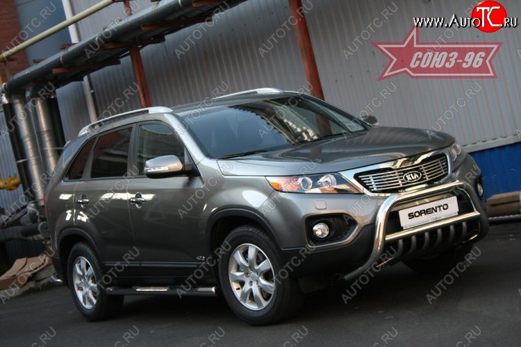 16 649 р. Защита переднего бампера Souz-96 (d76) KIA Sorento XM дорестайлинг (2009-2012)  с доставкой в г. Таганрог