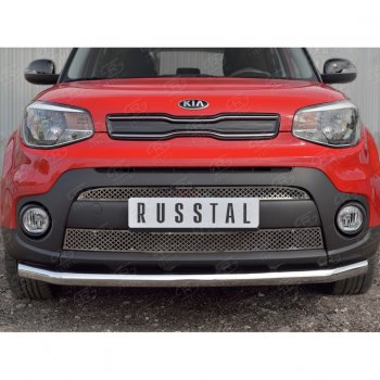 5 999 р. Решетка радиатора Russtal лист KIA Soul PS дорестайлинг (2014-2016) (Неокрашенная)  с доставкой в г. Таганрог. Увеличить фотографию 2