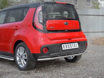 14 499 р. Одинарная защита заднего бампера диаметром 42 SLITKOFF  KIA Soul  PS (2014-2016) дорестайлинг  с доставкой в г. Таганрог. Увеличить фотографию 3