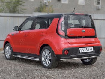 14 499 р. Одинарная защита заднего бампера диаметром 42 SLITKOFF  KIA Soul  PS (2014-2016) дорестайлинг  с доставкой в г. Таганрог. Увеличить фотографию 1