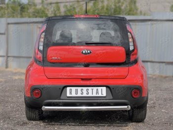 14 799 р. Одинарная защита заднего бампера из трубы диаметром 63 мм SLITKOFF  KIA Soul  PS (2014-2016) дорестайлинг  с доставкой в г. Таганрог. Увеличить фотографию 3