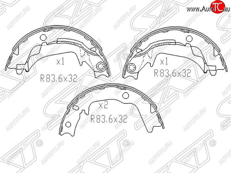 2 069 р. Колодки тормозные SAT (задние)  Hyundai Santa Fe  CM (2006-2012), KIA Soul ( AM,  PS) (2008-2016)  с доставкой в г. Таганрог