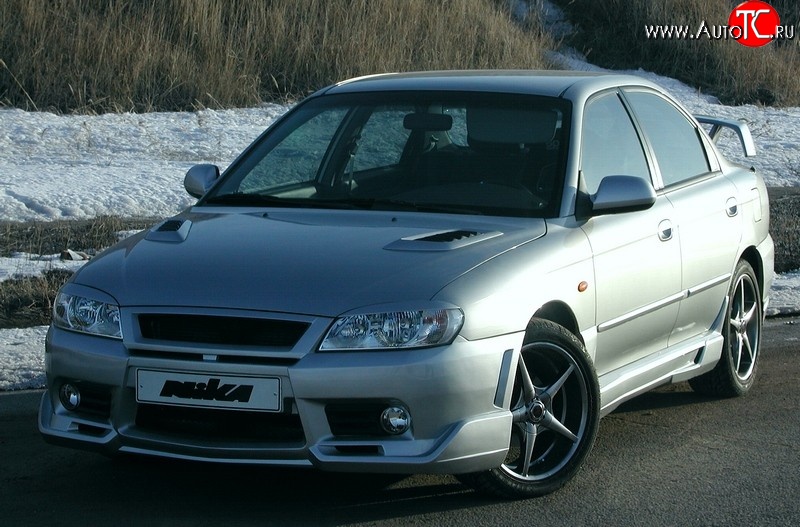 4 599 р. Пороги накладки Nika Klassik KIA Spectra (2000-2009) (Неокрашенные)  с доставкой в г. Таганрог