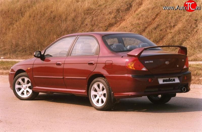 7 699 р. Спойлер Nika-Скоба KIA Spectra (2000-2009) (Неокрашенный)  с доставкой в г. Таганрог