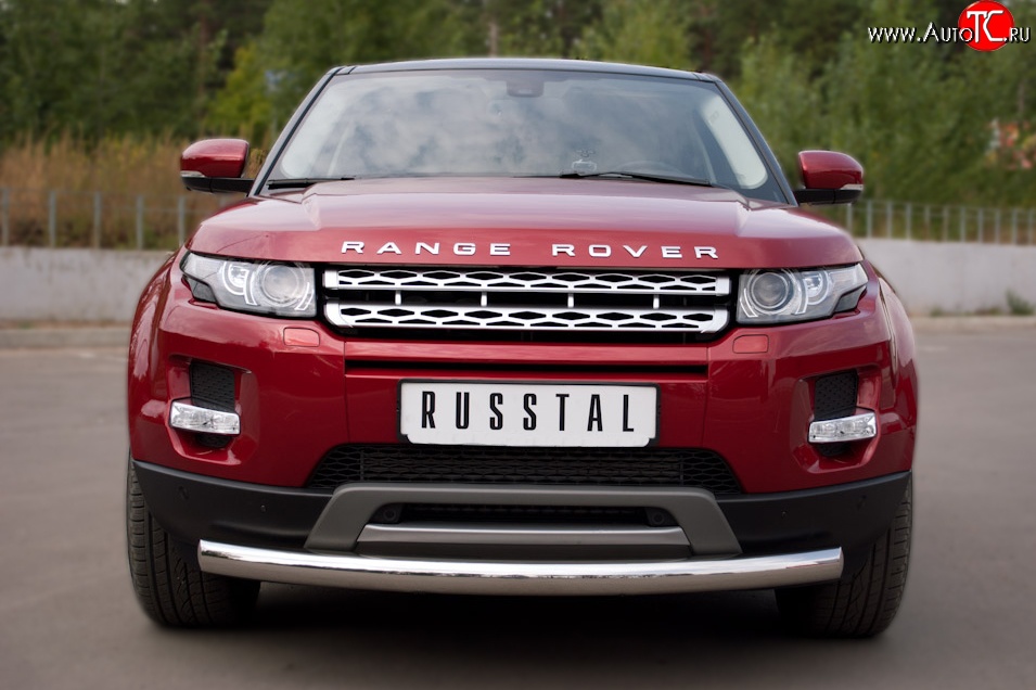 15 999 р. Одинарная защита переднего бампера диаметром 76 мм (Prestige u Pure) SLITKOFF  Land Rover Range Rover Evoque  1 L538 (2011-2015) дорестайлинг 3 дв., дорестайлинг 5 дв.  с доставкой в г. Таганрог