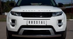 Защита переднего бампера (Ø75х42 мм, нержавейка, Dynamic) Russtal Land Rover Range Rover Evoque 1 L538 дорестайлинг 5 дв. (2011-2015)