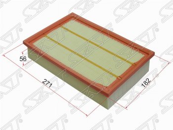 329 р. Фильтр воздушный двигателя SAT (271х182х56 mm)  Land Rover Freelander  L359 (2006-2012) дорестайлинг, 1-ый рестайлинг  с доставкой в г. Таганрог. Увеличить фотографию 1