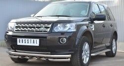 34 999 р. Защита переднего бампера (Ø63 мм с зубами, нержавейка) SLITKOFF  Land Rover Freelander  L359 (2010-2012) 1-ый рестайлинг  с доставкой в г. Таганрог. Увеличить фотографию 3