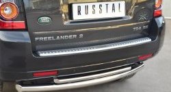 19 899 р. Защита заднего бампера (Ø63 и 42 мм, нержавейка) SLITKOFF Land Rover Freelander L359 дорестайлинг (2006-2010)  с доставкой в г. Таганрог. Увеличить фотографию 2