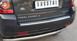 18 299 р. Защита заднего бампера (Ø63 мм волна, нержавейка) SLITKOFF Land Rover Freelander L359 1-ый рестайлинг (2010-2012)  с доставкой в г. Таганрог. Увеличить фотографию 2