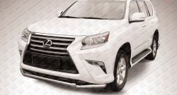 20 499 р. Двойная защита переднего бампера из труб диаметрами по 57 мм Slitkoff  Lexus GX460  J150 (2013-2022) 1-ый рестайлинг, 2-ой рестайлинг (Нержавейка, Полированная)  с доставкой в г. Таганрог. Увеличить фотографию 1