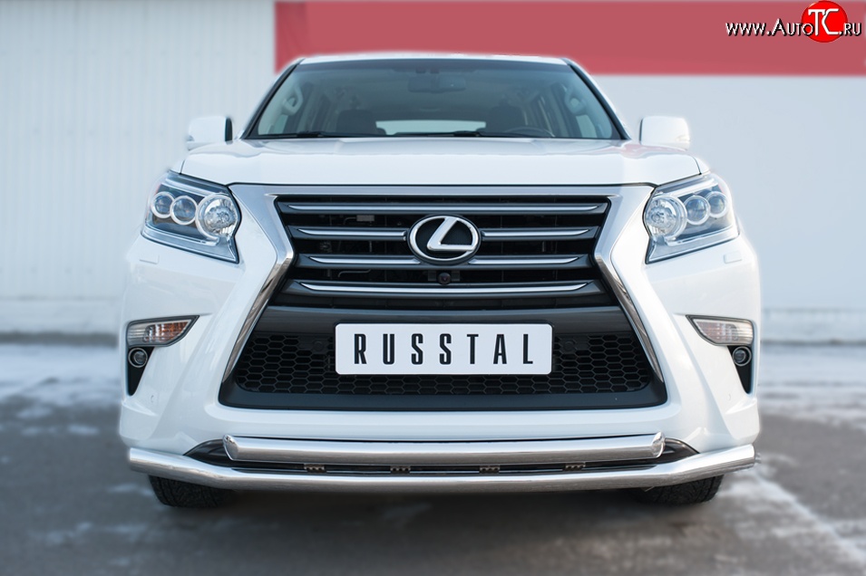 24 699 р. Защита переднего бампера (2 трубыØ63 мм, нержавейка) SLITKOFF  Lexus GX460  J150 (2013-2022) 1-ый рестайлинг, 2-ой рестайлинг  с доставкой в г. Таганрог