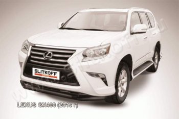 15 949 р. Защита переднего бампера из труб d57 Slitkoff (двойная)  Lexus GX460  J150 (2013-2022) 1-ый рестайлинг, 2-ой рестайлинг (Цвет: серебристый)  с доставкой в г. Таганрог. Увеличить фотографию 1